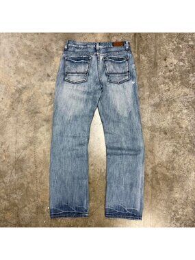 Y2K UnionBay Medium Wash Distressed Slim Straight Jeans 32x32